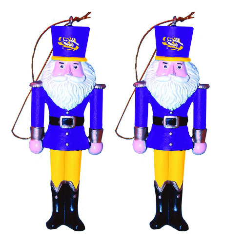 LSU Tigers 2 Pack Nutcracker Ornament