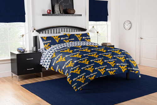 West Virginia Mountaineers Rotary Full Bed in a Bag Set