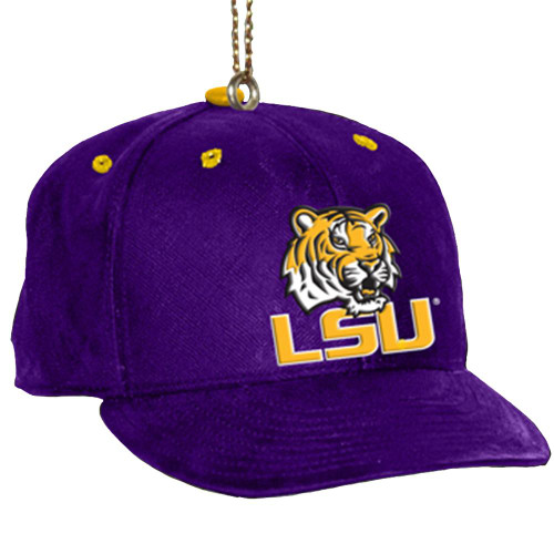 LSU Tigers Baseball Cap Ornament