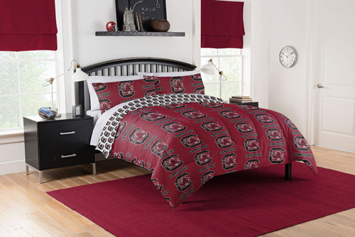 South Carolina Gamecocks Rotary Queen Bed in a Bag Set