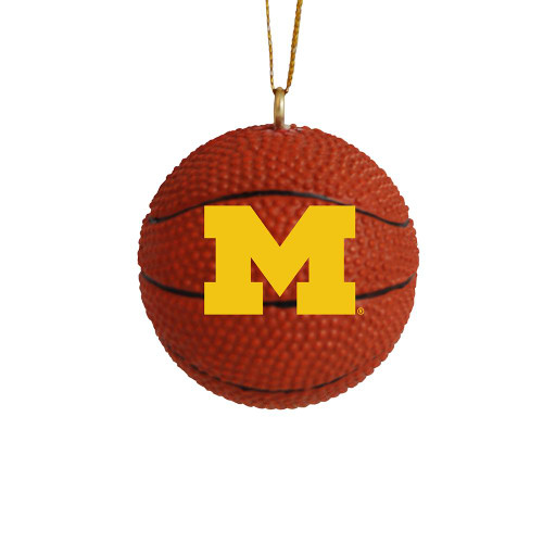 Michigan Wolverines 3 Pack Basketball Ornament