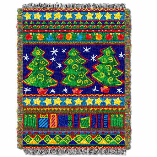Tree Festivity Throw Blanket