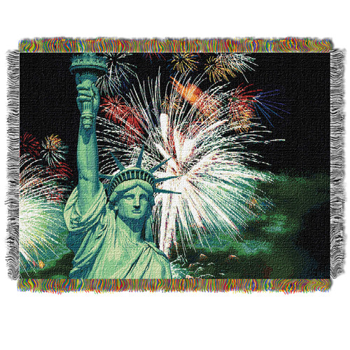 Lady Liberty Throw Blanket