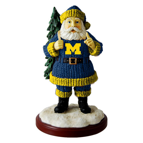 Michigan Wolverines Tabletop Santa