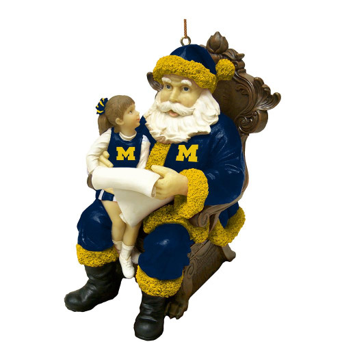 Michigan Wolverines Wish Santa Ornament