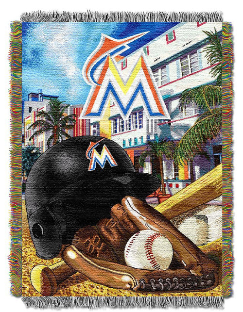 Miami Marlins Home Field Advantage Throw Blanket