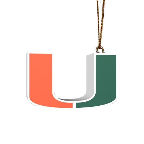 Miami Hurricanes 3D Logo Ornament