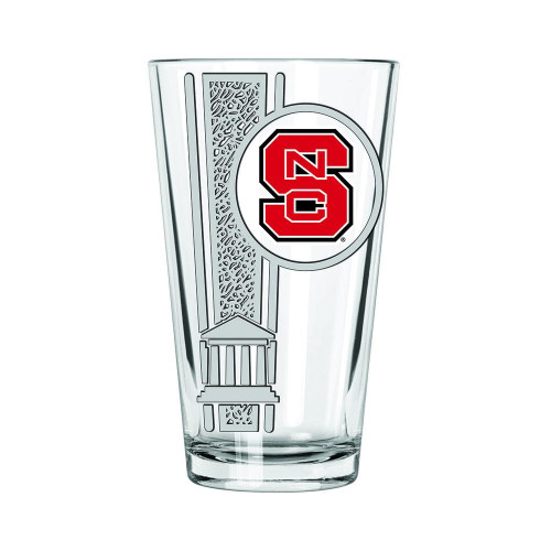 North Carolina State Wolfpack 16 oz. Etched Decal Pint