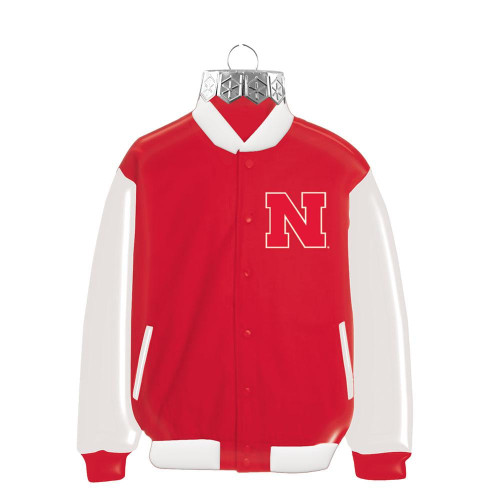 Nebraska Cornhuskers Blown Glass Jacket Ornament
