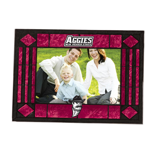 New Mexico State Aggies Art Glass Horizontal Picture Frame