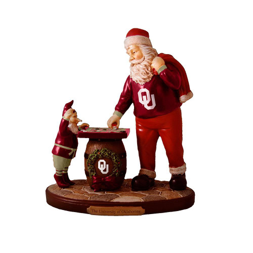 Oklahoma Sooners Checkerboard Santa
