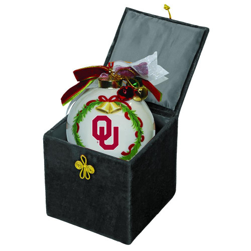 Oklahoma Sooners Ceramic Ball Ornament