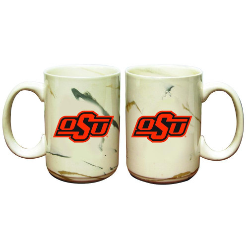 Oklahoma State Cowboys Marble Ceramic Mug