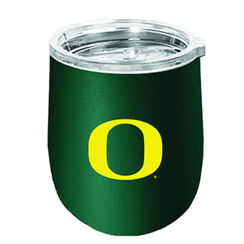 Oregon Ducks Matte Stainless Steel Stemless Wine Glass