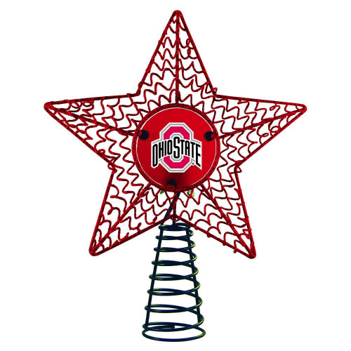 Ohio State Buckeyes Metal Star Tree Topper