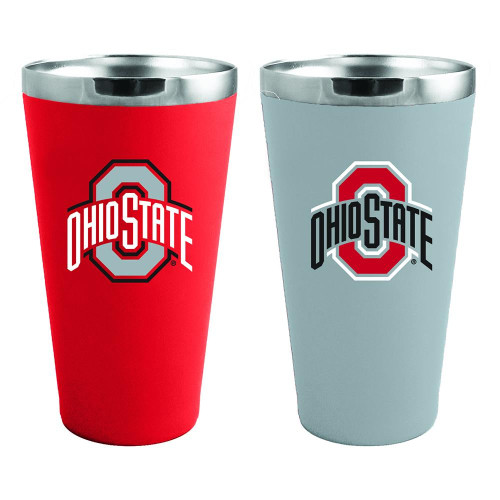 Ohio State Buckeyes 2 Pack Team Color Stainless Steel Pint Glass