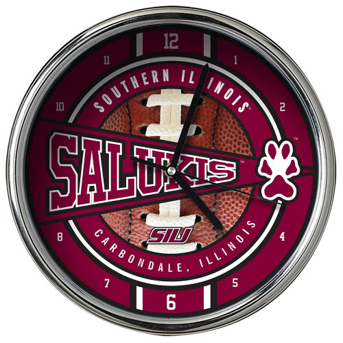 Southern Illinois Salukis Chrome Clock