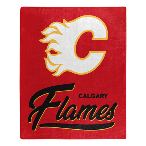 Calgary Flames Signature Raschel Throw Blanket