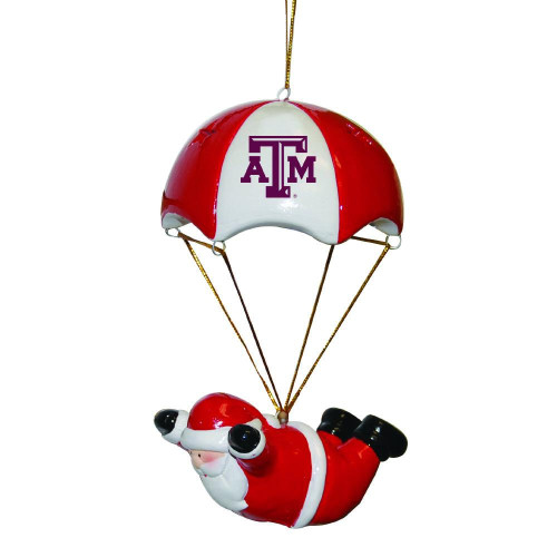 Texas A&M Aggies Skydiving Santa Ornament