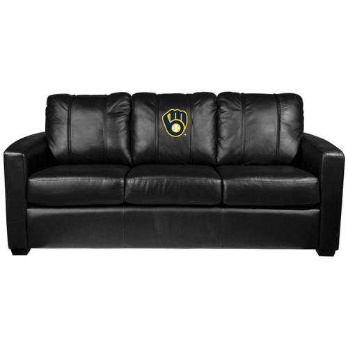 Milwaukee Brewers Alt Silver Sofa