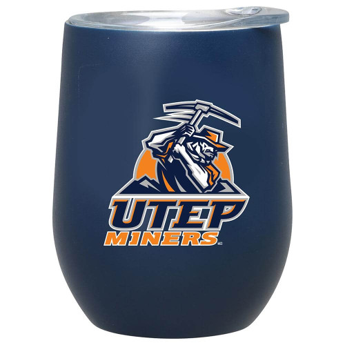 UTEP Miners 12 oz. Matte Stainless Steel Stemless Tumbler