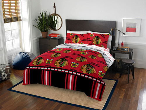Chicago Blackhawks Rotary Full Bed in a Bag Set