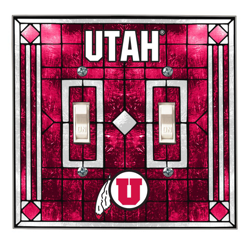 Utah Utes Double Light Switch Cover
