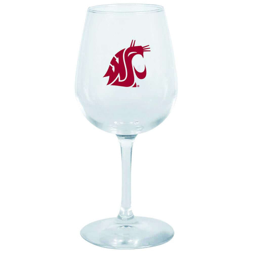 Washington State Cougars Decal Wine Glass