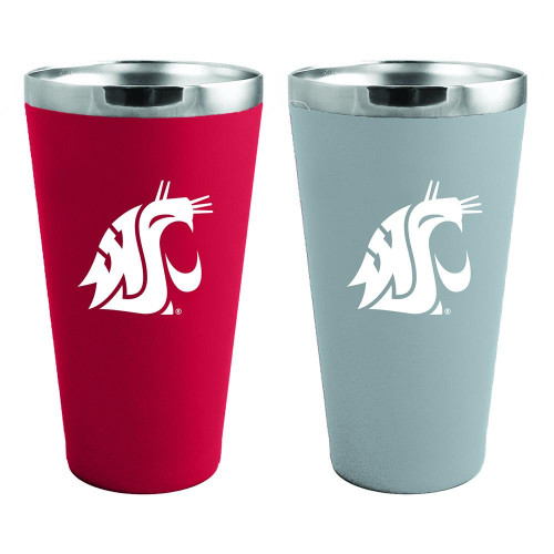 Washington State Cougars 2 Pack Team Color Stainless Steel Pint Glass