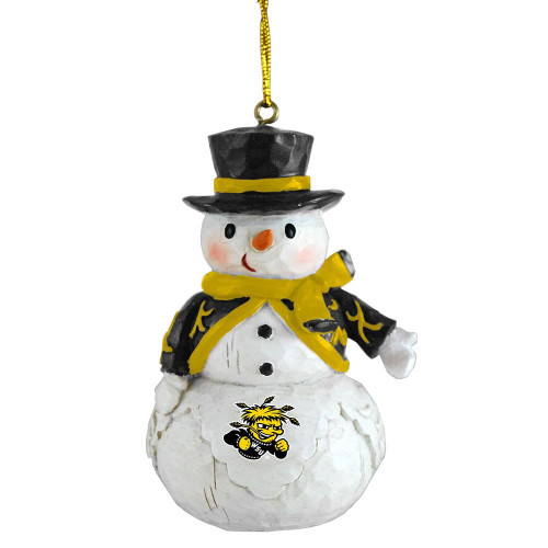 Wichita State Shockers Woodland Snowman Ornament
