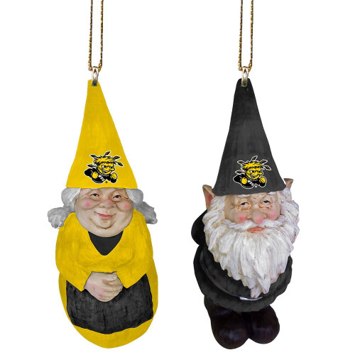 Wichita State Shockers 2 Pack Gnome Ornament Set