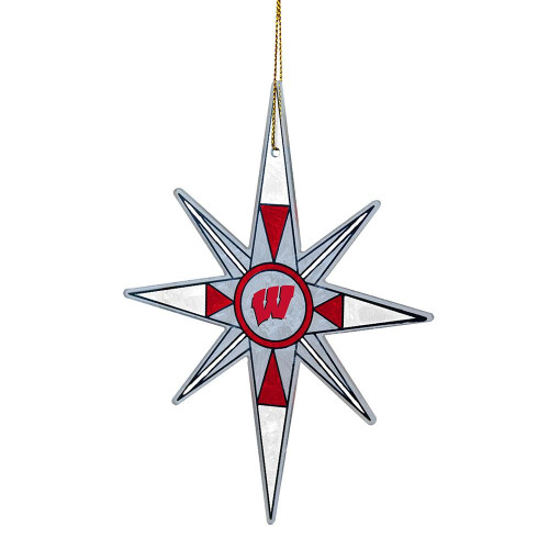 Wisconsin Badgers Snow Flake Ornament