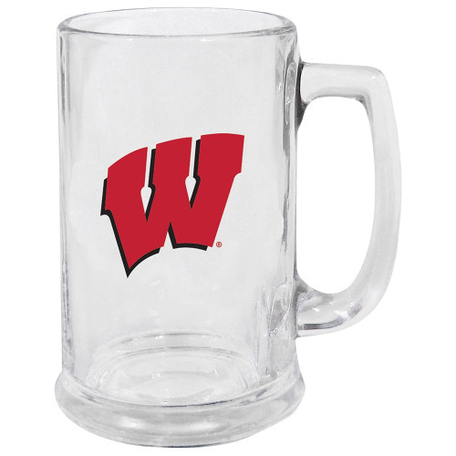 Wisconsin Badgers 15 oz. Decal Glass Stein