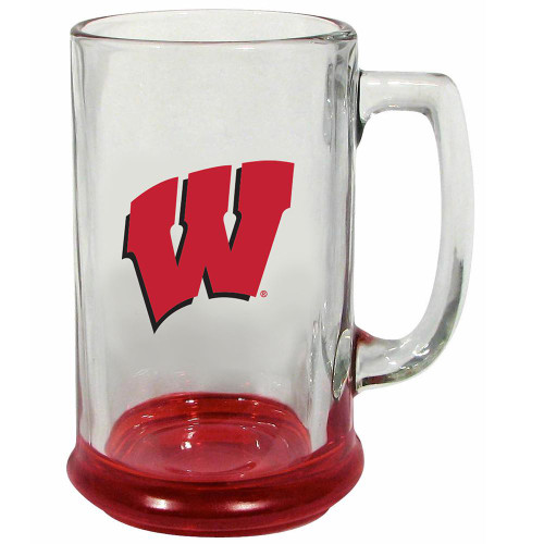 Wisconsin Badgers 15 oz. Highlight Decal Glass Stein