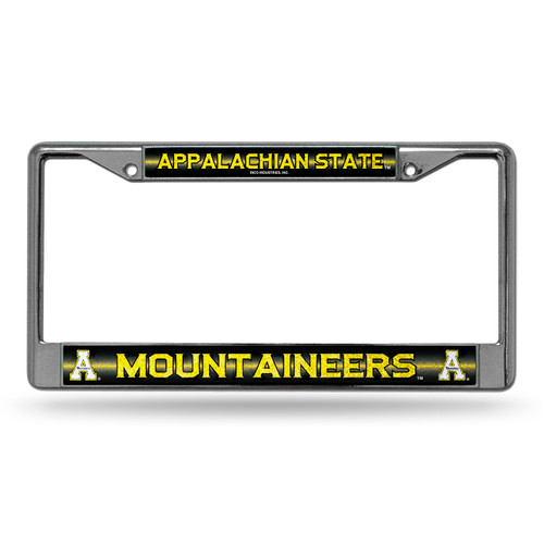 Appalachian State Mountaineers Chrome Glitter License Plate Frame