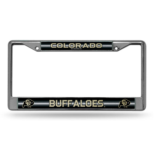 Colorado Buffaloes Chrome Glitter License Plate Frame