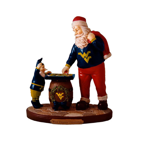 West Virginia Mountaineers Checkerboard Santa
