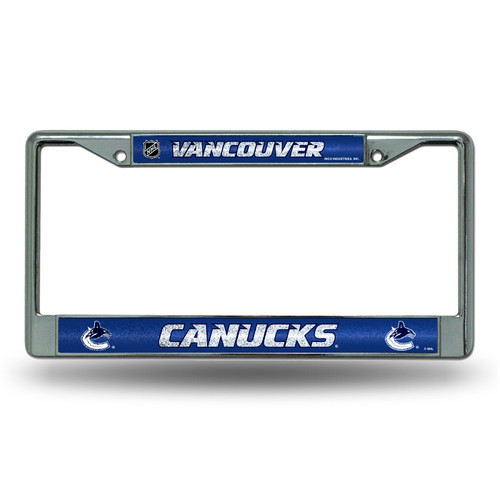 Vancouver Canucks Chrome Glitter License Plate Frame