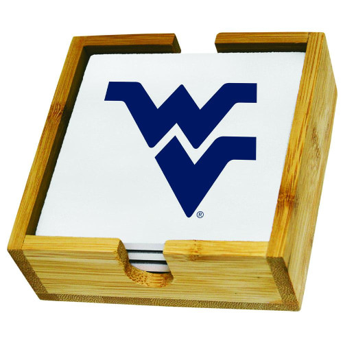 West Virginia Mountaineers Team Logo Square Coaster Set
