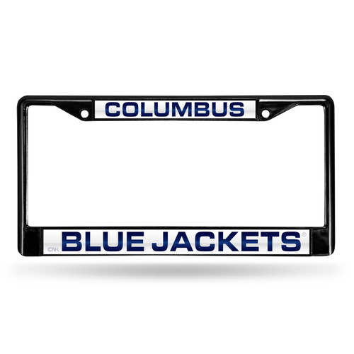 Columbus Blue Jackets Laser Black License Plate Frame