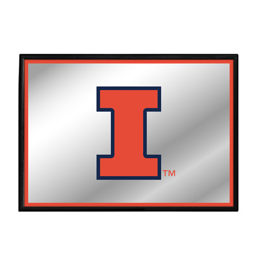 Illinois Fighting Illini Horizontal Framed Mirrored Wall Sign