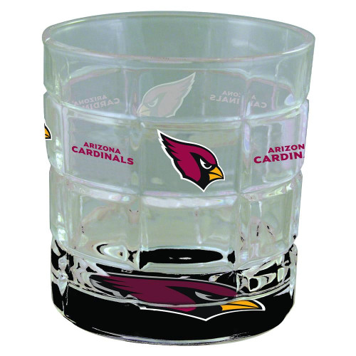 Arizona Cardinals Bottoms Up Rocks Glass