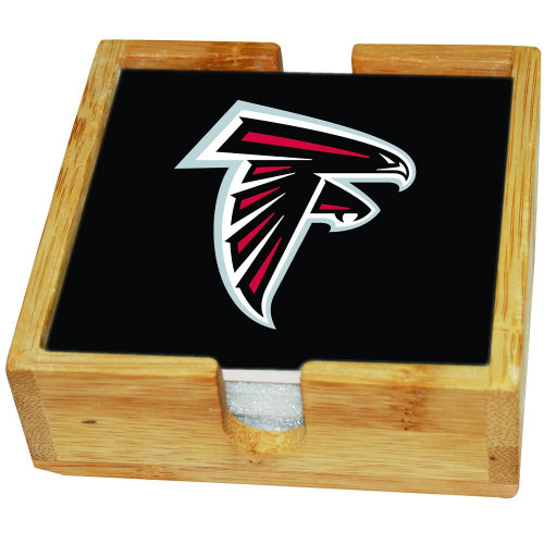 Atlanta Falcons Square Coaster w/Caddy