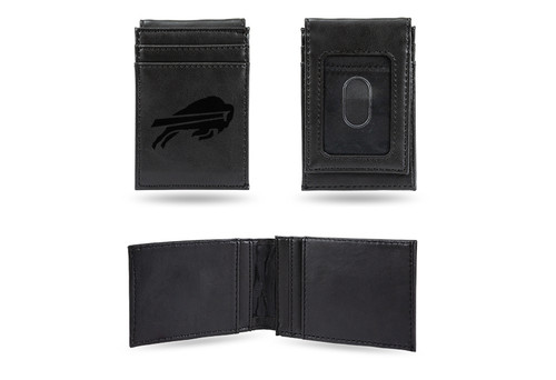 Buffalo Bills Laser Engraved Black Front Pocket Wallet