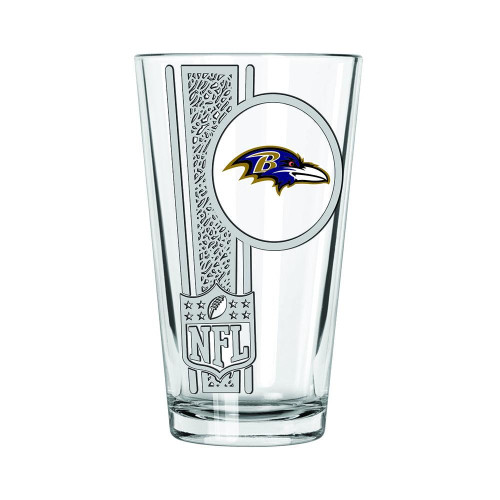 Baltimore Ravens 16 oz. Etched Decal Pint