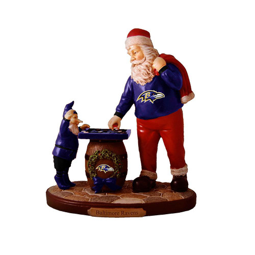 Baltimore Ravens Checkerboard Santa