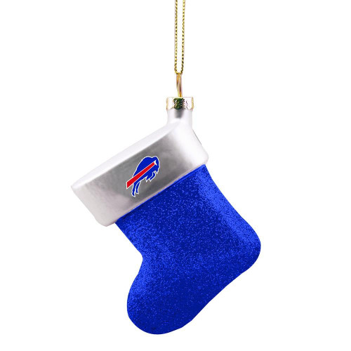 Buffalo Bills Blown Glass Stocking Ornament