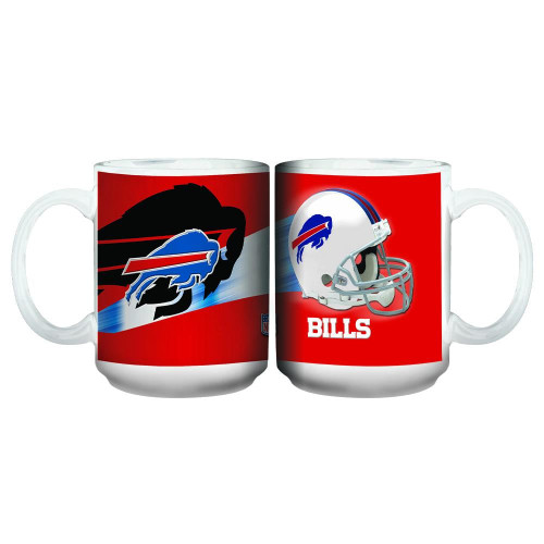 Tazza Buffalo Bills 450 Ml – Motivo A Righe, Capacità 450ml Per Caffè E Tè