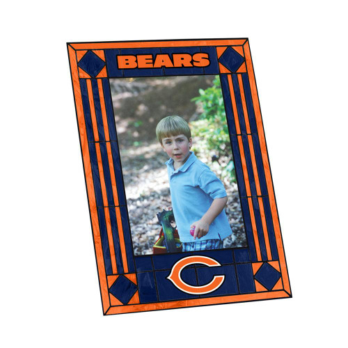 Chicago Bears Art Glass Picture Frame