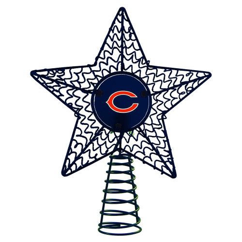 Chicago Bears Metal Star Tree Topper